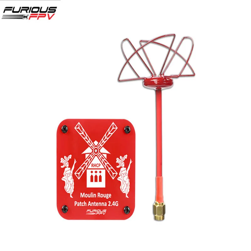 FuriousFPV 2 4 ГГц и два ломтика патч круговой FPV антенна LHCP/RHCP SMA Мужской Для RC Дрон