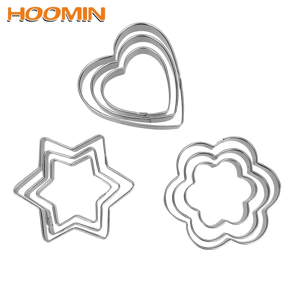 HOOMIN 3 шт./компл. резак для печенья из нержавеющей стали Форма выпечки DIY форма