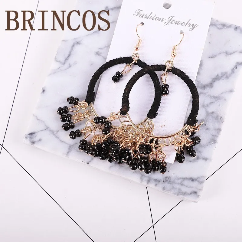 Длинные серьги в богемном стиле эффектные модные подарки женское ювелирное