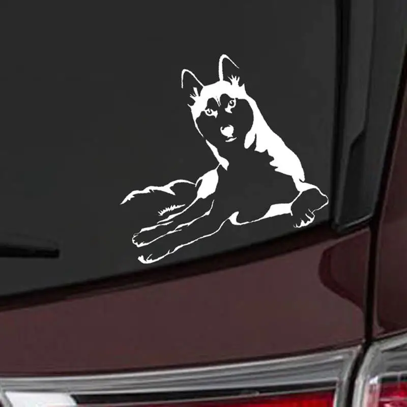 1 шт. водонепроницаемый светоотражающий автомобильный стикер собака Huskie