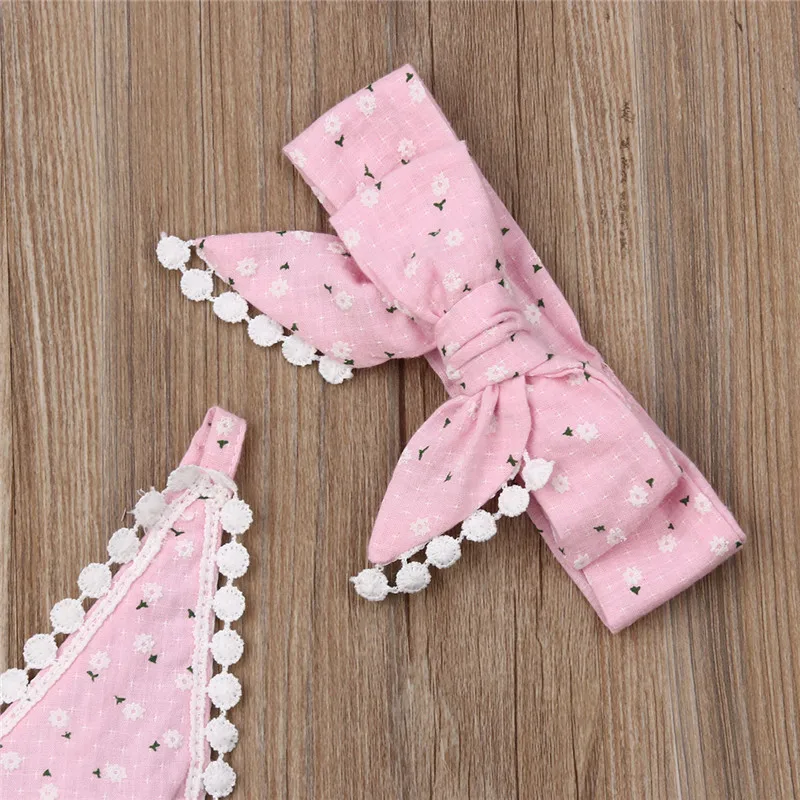 Комплект из 2 вещей комбинезон + головная повязка для новорожденных девочек с