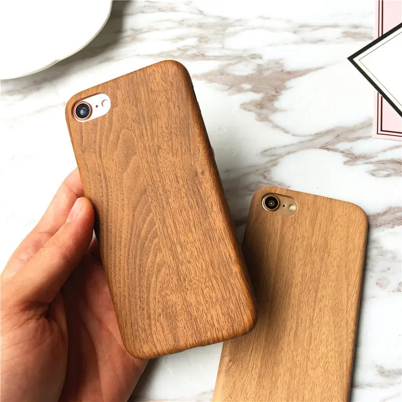 Natural Wooden Grain Soft Case For iPhone 6 6s 6plus 6splus 7 7plus 8 8plus X Cover Leather TPU Wood Business Phone | Мобильные