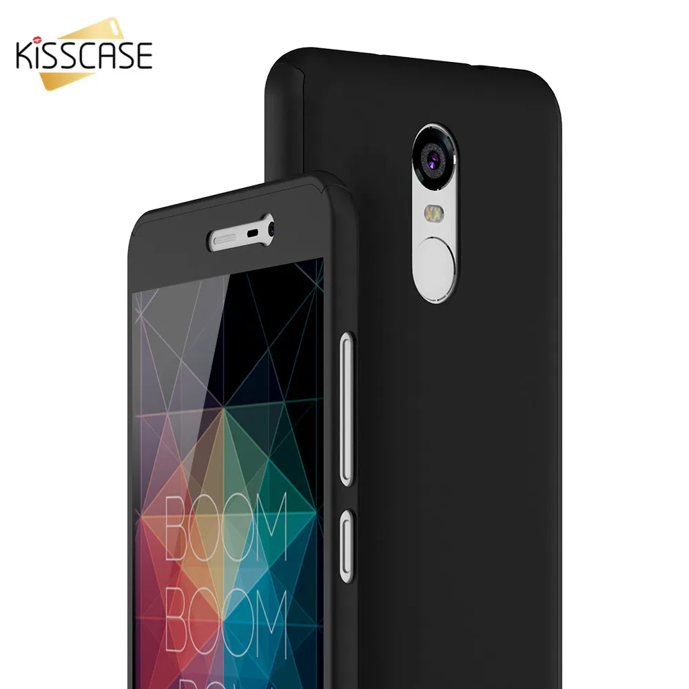 KISSCASE 360 чехлы для телефонов с полным корпусом Redmi Note 4X 4A модные 4 3 3S защитным
