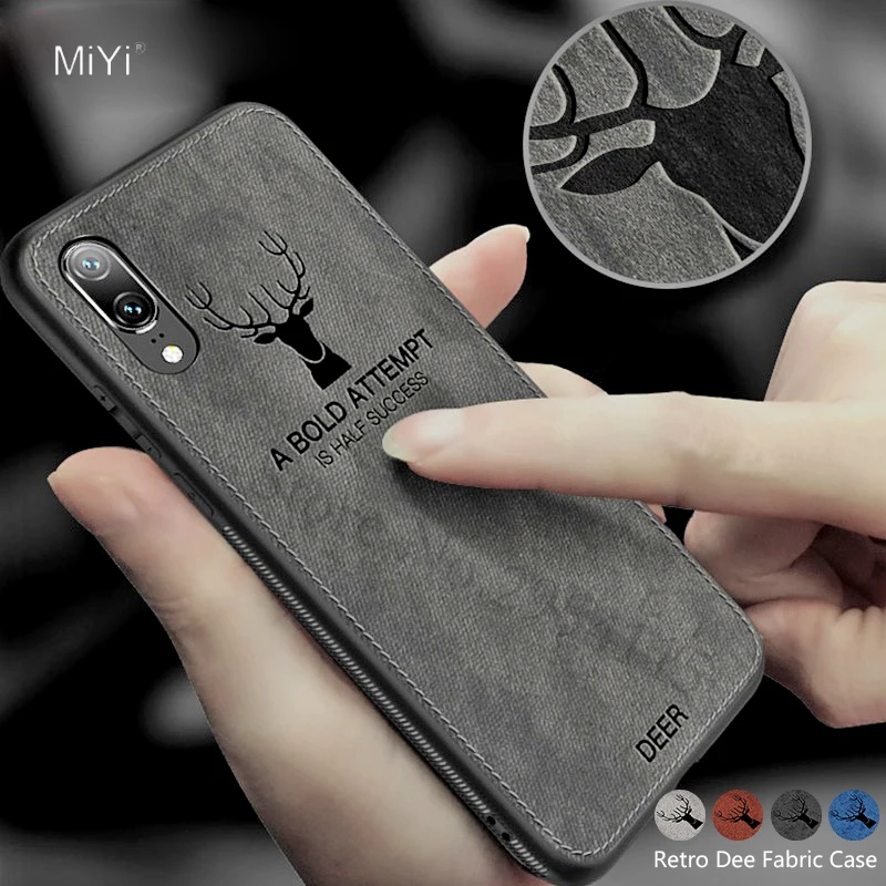 

Honor 10 Lite Case Fabric Deer Silicone Soft Cover For Huawei P30 Light Case Honor 20 Pro 10 9 8 8X 8C 7X 9i Play Coque Fundas