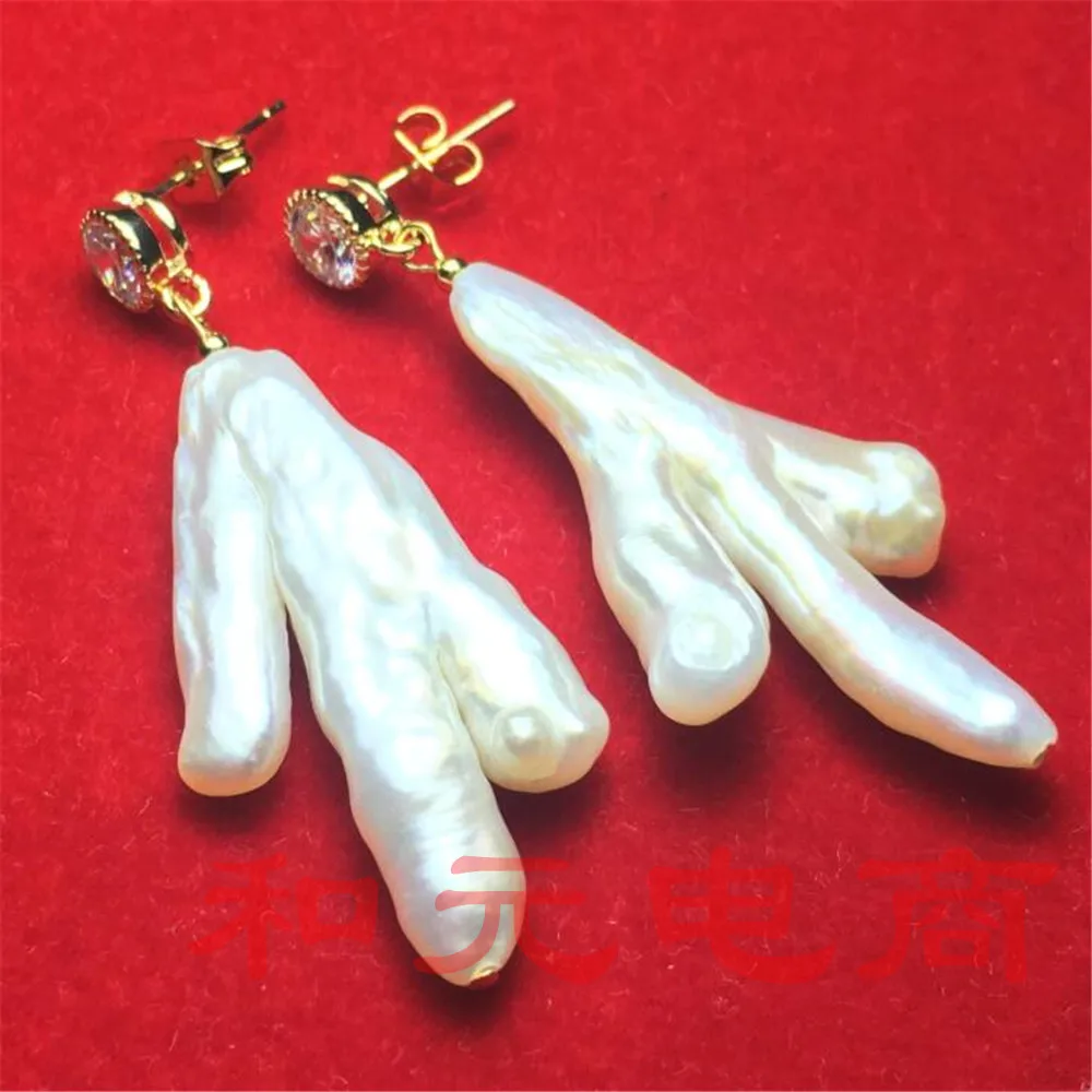 20-35MM baroque south sea pearl earrings Luxury DIY chic natural HUGE earbob REAL classic dangler AAA Mesmerizing | Украшения и