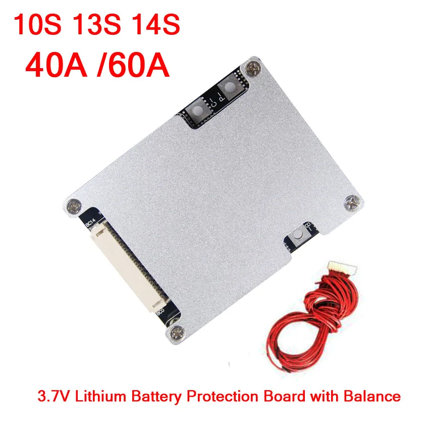 10S 13S 14S 36V 48V 40A/ 60A литиевая батарея Защитная плата W баланс литий ионная 3 7 V BMS