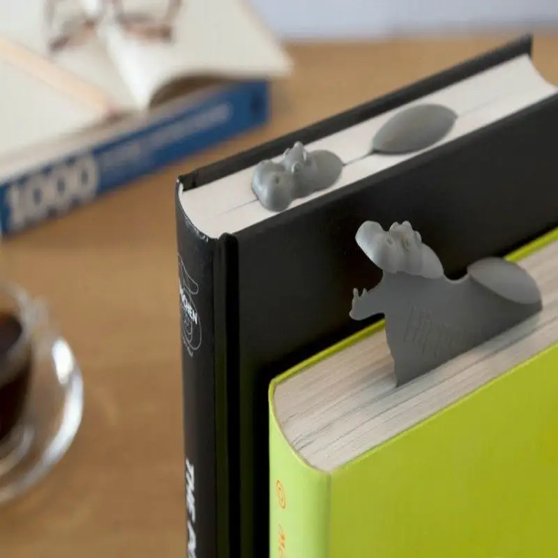 

DHL 200pcs/lot Cute plastic Cartoon bookmarks animal Book Holder Creative Gift