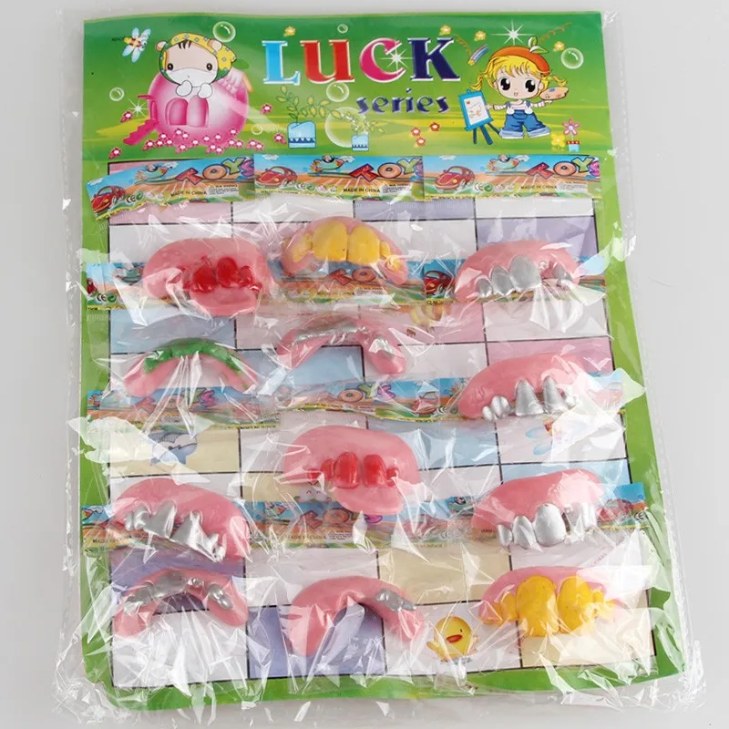 

12pcs / Free Shipping Halloween False Decay Teeth Dentures Trick Toy Funny for Halloween Party Performance