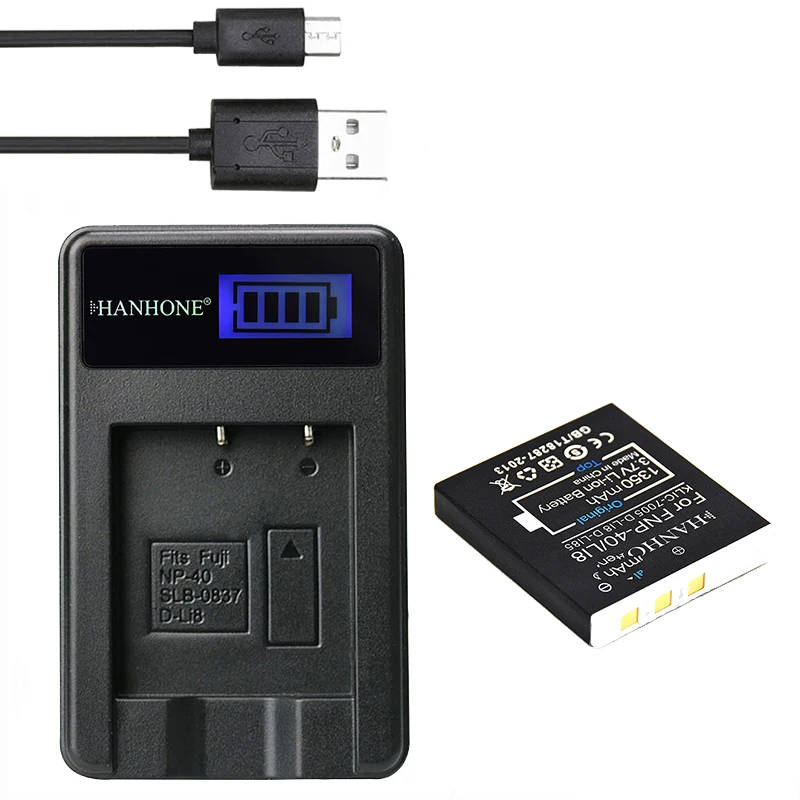 1 шт. Аккумулятор для камеры 1350 мАч + ЖК-Зарядное устройство USB BENQ DLI-102 FUJIFILM NP-40N NP-40