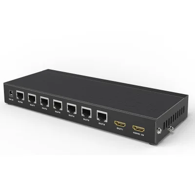 

8 port HD splitter extender Support 3D With Ethernet 1080P Up to 164Ft/50m RJ45 UTP POC & EDID over Cat5e/6/7