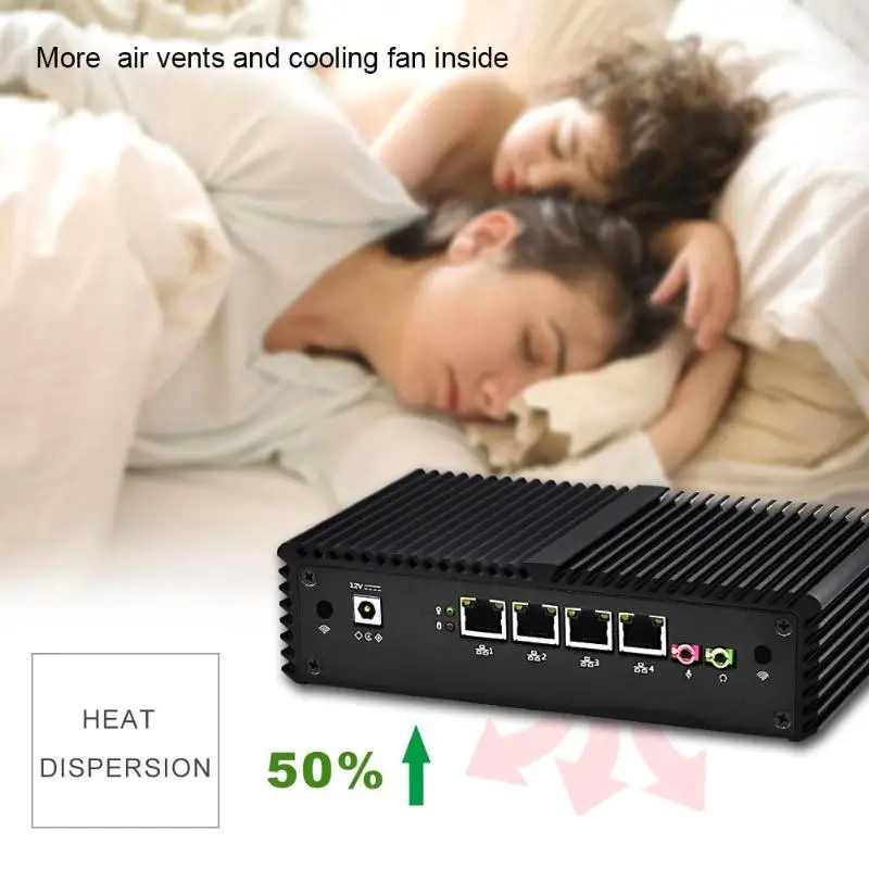 Mini PC 4 LAN Ports Router I3 I7 I5-4200U 1.6Ghz Dual Core Firewall US Plug | Компьютеры и офис