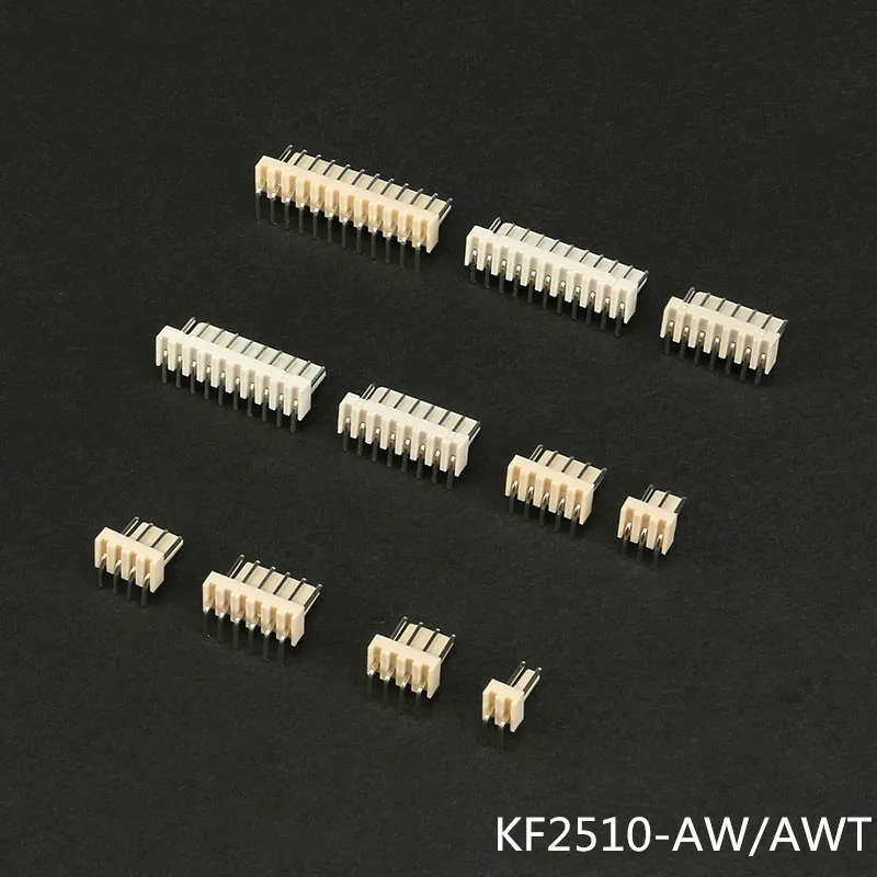 Штыревой разъем 50 шт./Лот прямоугольный штыревой KF2510 2AW 3AW 4AW 5AW 6AW 8AW 9AW 12AW AW/AWT 2510 2 54