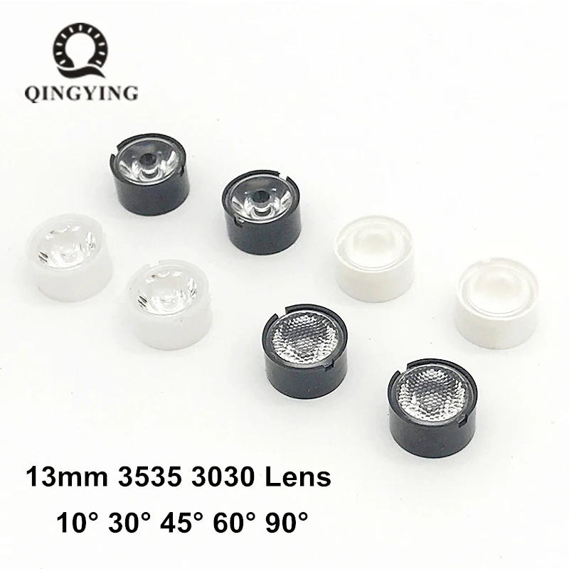 

5-50pcs CREE LED Lens 13mm 10 30 45 60 90 Degree Lens Holder For 1W 3W 5W 3535 XPE XPG Emitter Plano Reflector Collimator