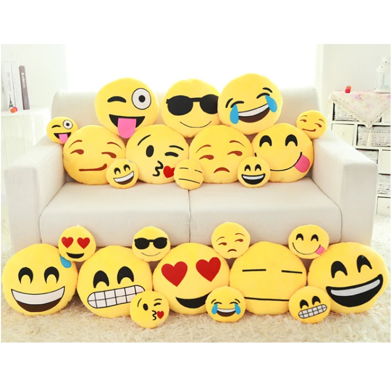 1 шт. 6 дюймов смайлик эмодзи подушки мягкие плюшевые Emoticon круглая подушка