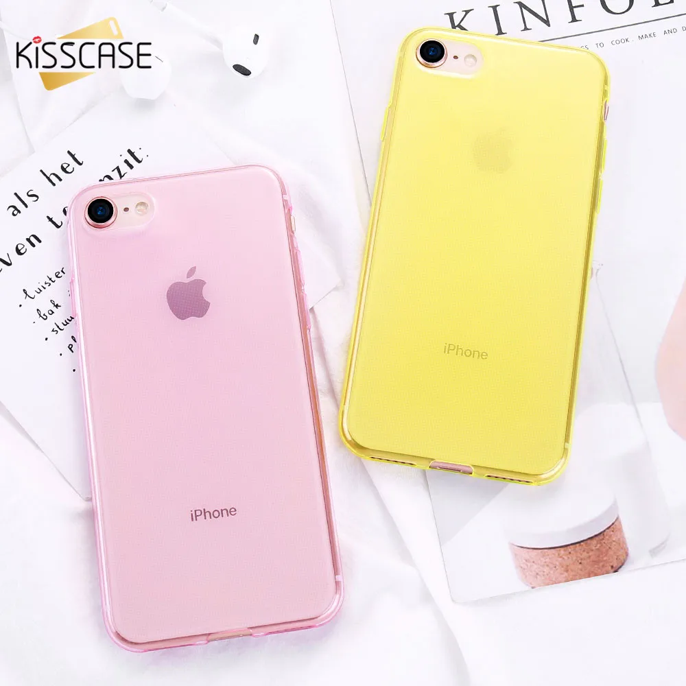 Ультратонкий водонепроницаемый чехол KISSCASE для iPhone 7 8 Plus X XS Max XR прозрачные мягкие