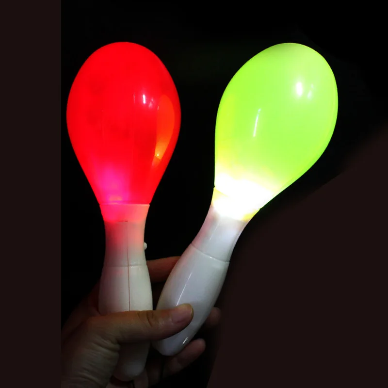 2 шт мигающий многоцветный светодиодный свет maracas неоновый сенсорный