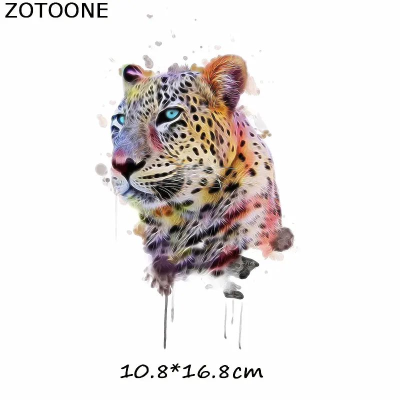ZOTOONE тигровая одежда нашивки термопереводные наклейки железные леопардовые
