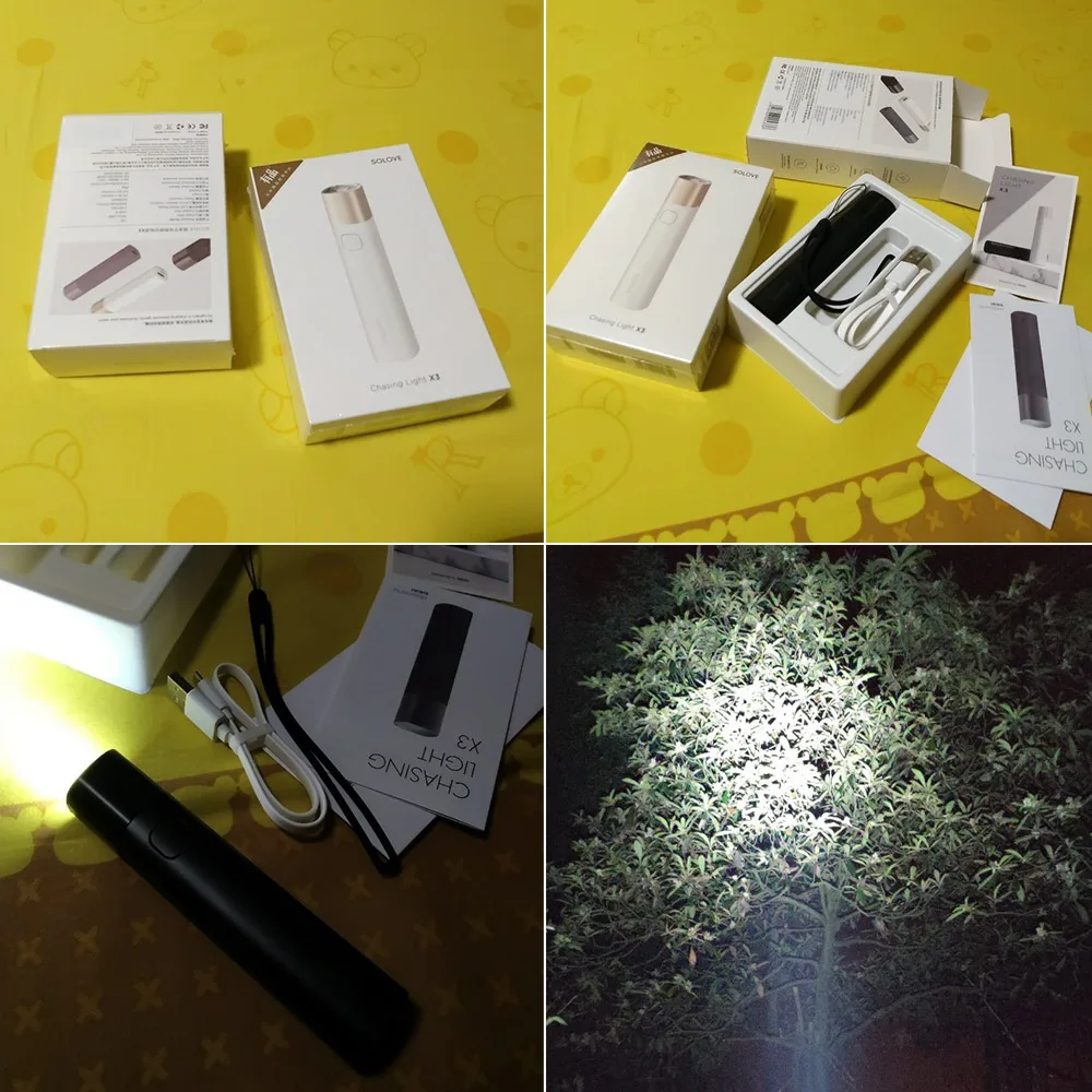 Новинка 2 в 1 3000 мА/ч Мощность банк SOLOVE X3 Электрический фонарь USB Перезаряжаемые