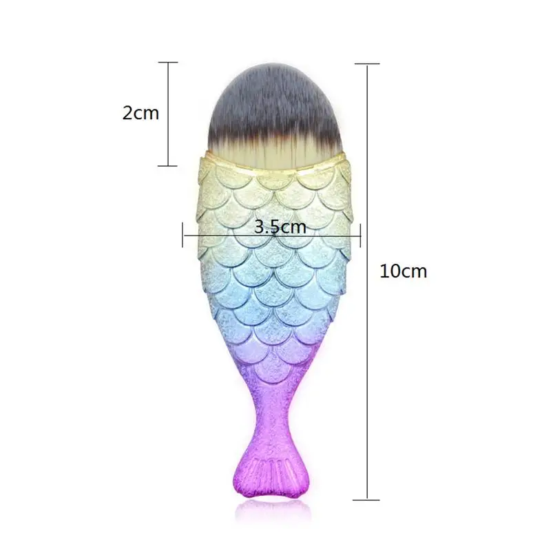Mermaid Makeup Brushes Fish Tail Powder Foundation Contour Cosmetics Brush | Красота и здоровье