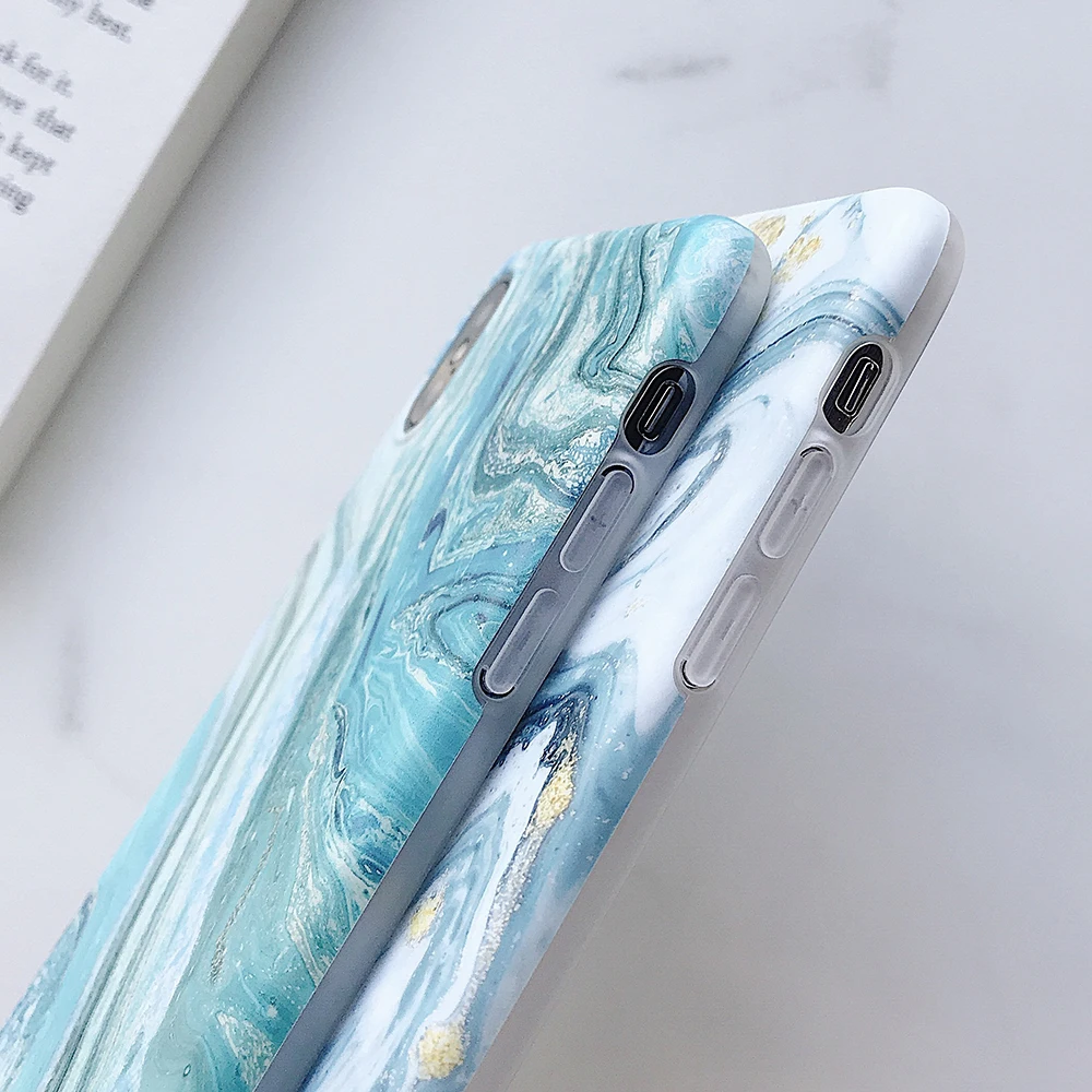 Чехол-накладка LOVECOM с гранитной мраморной текстурой для iPhone 11 Pro Max XS XR X 6 6S 7 8 Plus