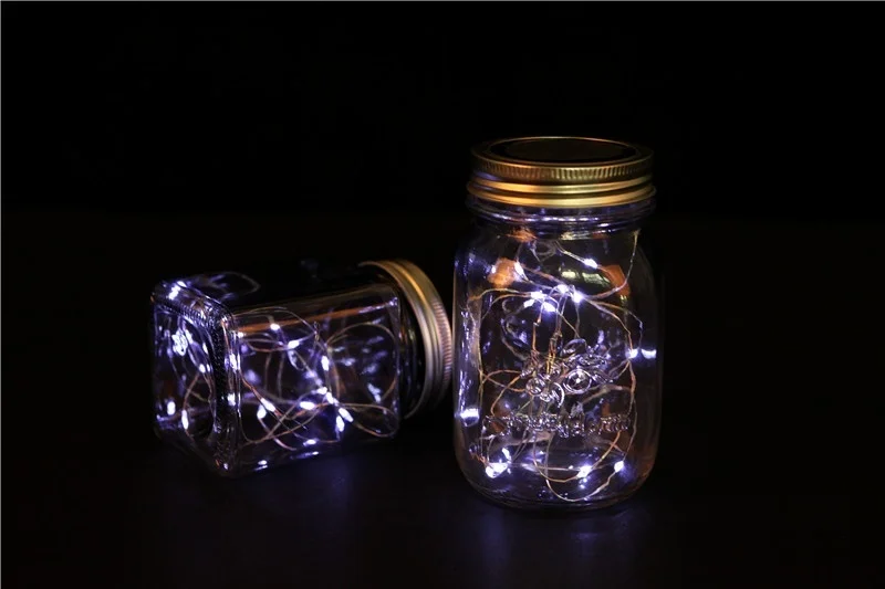 6 шт. 3 вида цветов Солнечный Mason Jar огни украсить сад кухня фестиваль детская