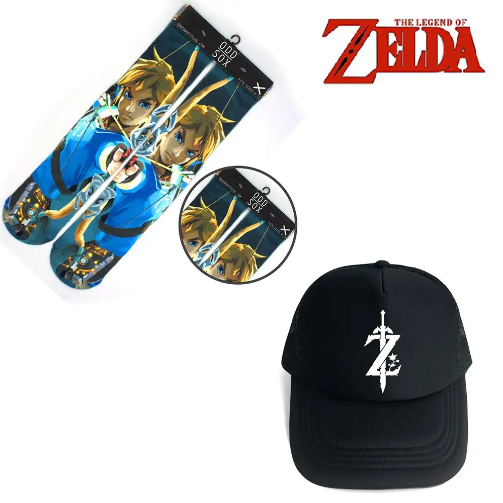 OHCOMICS легенда о Зельде Ссылка/игра Zelda хлопок Бейсболка + носки солнцезащитный