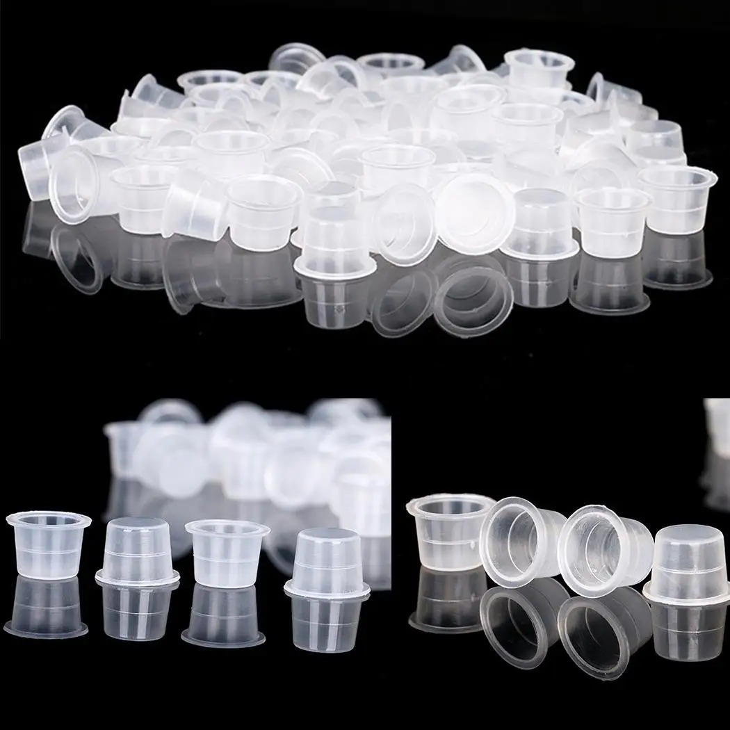 Профессиональный см 8 Повседневное унисекс 100 шт. пигмент чашки татуировки 0
