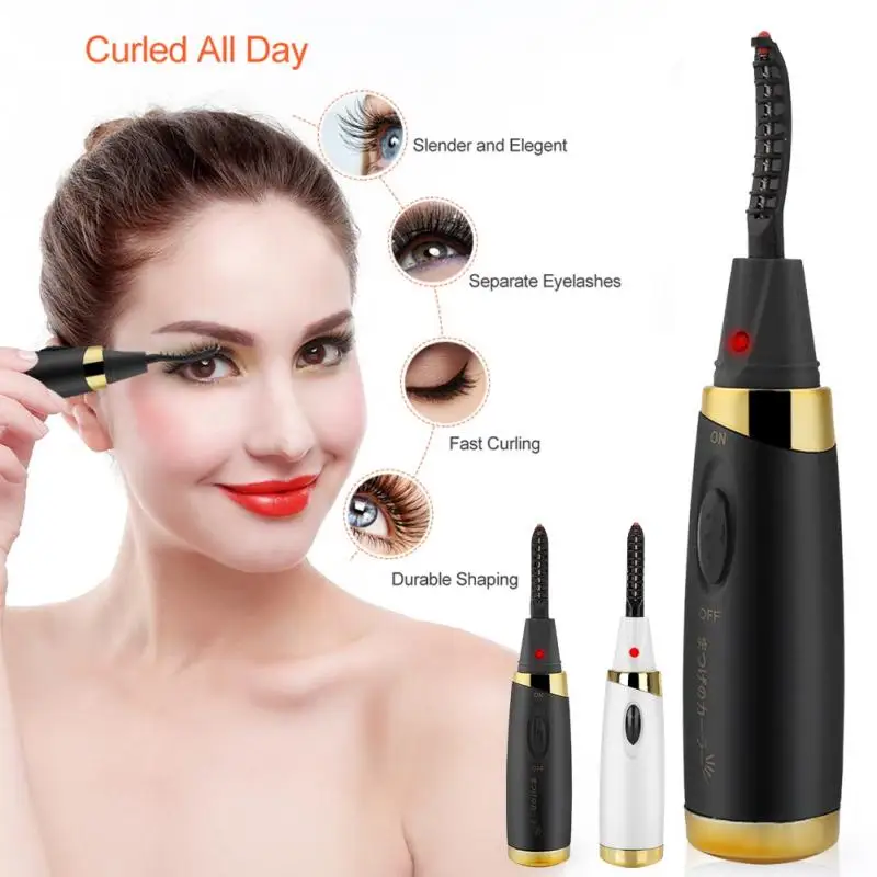 Women Makeup Electric Eyelash Curler Long Lasting Eye Lash Heated Extension Eyelashes Curling Device Gift | Красота и здоровье