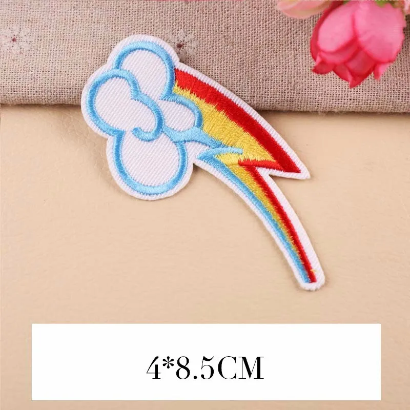 PGY нашивки с утюгом My Little Pony Horse для одежды вышитые Пришивные в полоску вышивка
