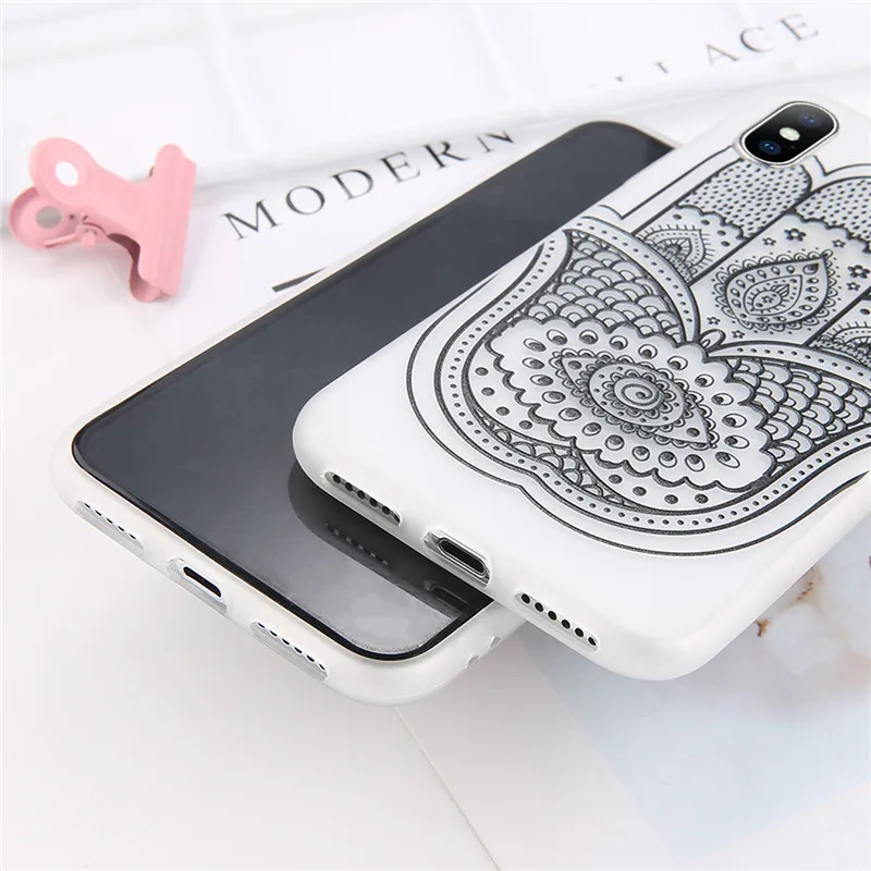 Lovebay Patterned Phone Case For iPhone 6 6S 7 8 Plus X 5 5S SE XR XS MAX Transparent Floral Paisley Flower Silicone Soft Covers |