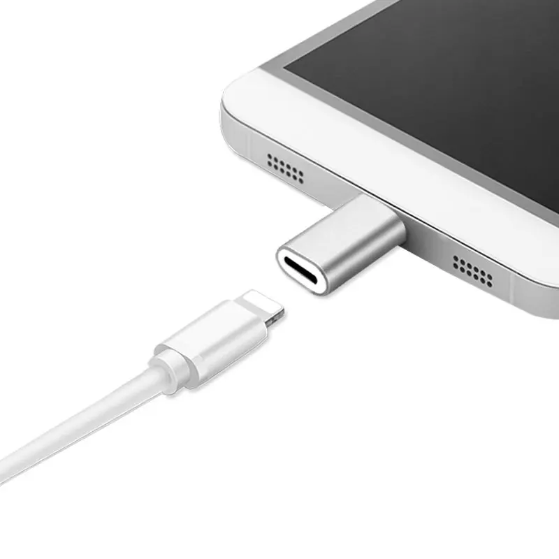 Переходник из алюминиевого сплава с разъемом Lightning 8 Pin мама на Micro USB|Переходники и