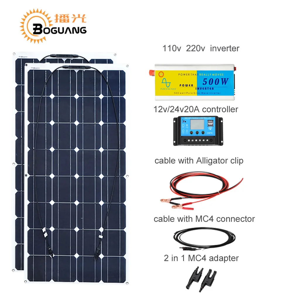 Boguang 100 Вт солнечная панель солнечных батарей Панель Модуль 200 DIY kit Солнечная