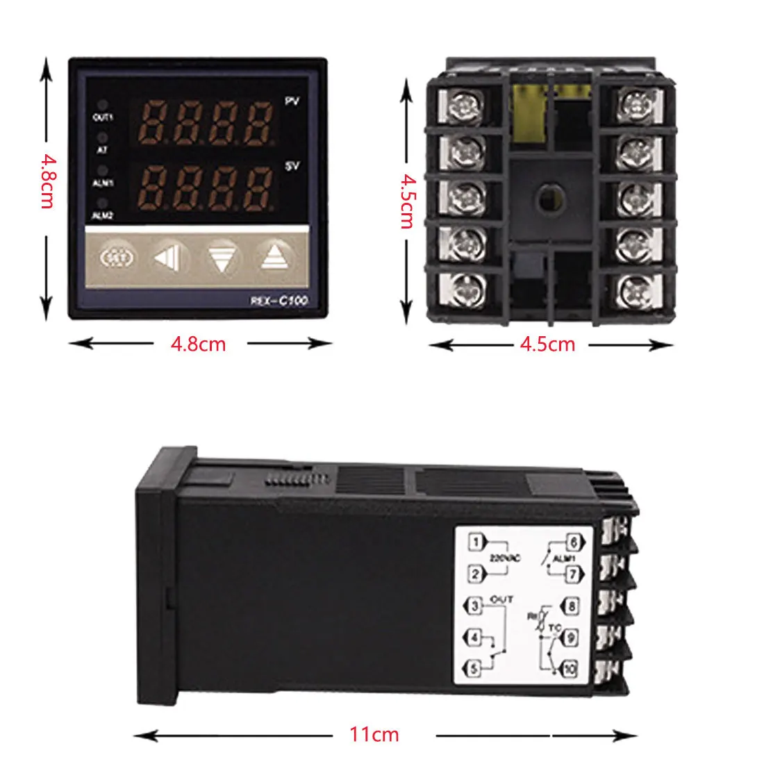 ЖК дисплей цифровой 220V ПИД регулятор температуры + Max 40A полупроводниковое реле K с