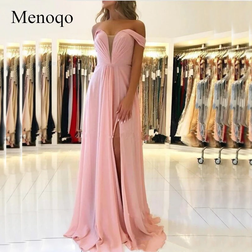 Menoqo сексуальные шифоновые вечерние платья со шнуровкой на спине дешевые длинные