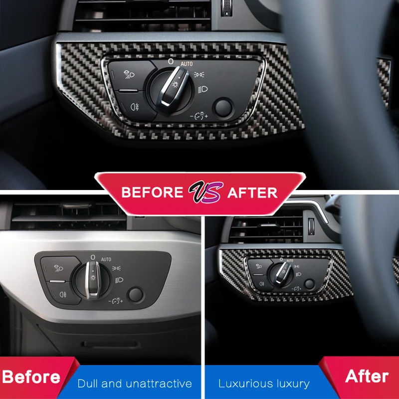 Внутреннее покрытие из углеродного волокна переключатель фар пуговицы чехол