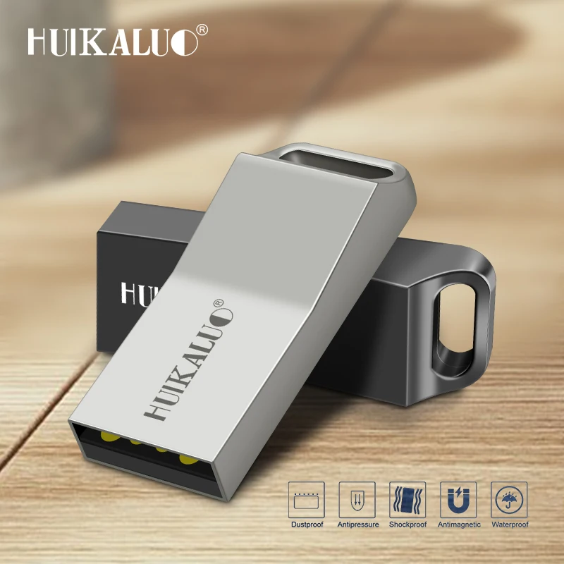 USB флеш накопитель Huikaluo из металлической стали memoria usb флешка 64 Гб com frete бесплатно
