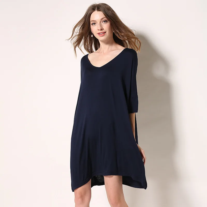 Свободная ночная рубашка из модала L женская пижама больших размеров XL Fat MM200 Jin