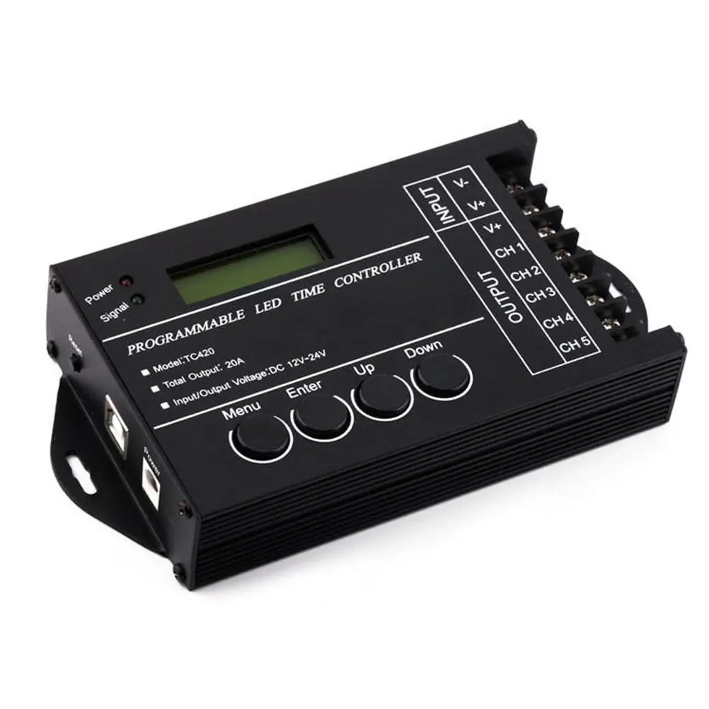 TC420 Time programmable RGB LED Controller DC12V-24V 5 Channel Timing dimmer | Лампы и освещение