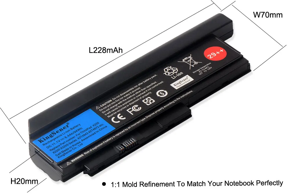 Аккумулятор KingSener для ноутбука Lenovo Thinkpad X220 X220I X220S 42T4899 42T4900 42T4942 42T4872 42T4865 42T4866 11 1 В 8.4