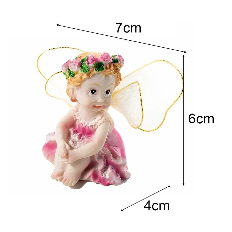 4 шт./компл. миниатюрные Цветочные феи искусственный мини мультяшный эльф микро
