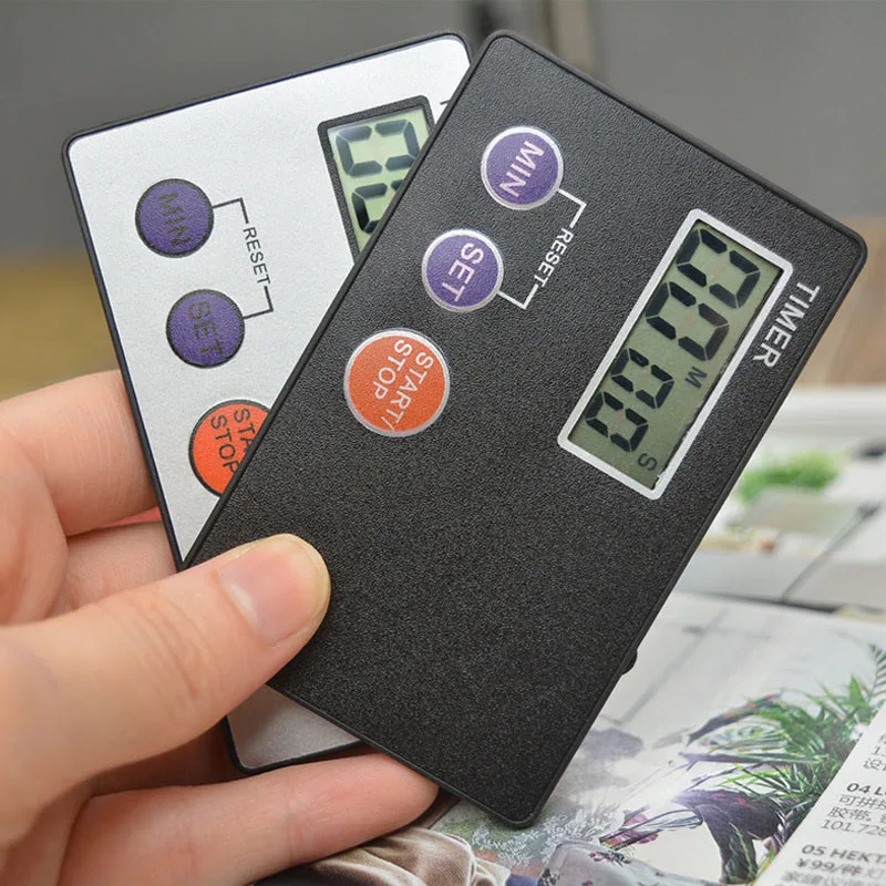 100 шт./лот Таймер обратный отсчет Карманный кухонный отдых для кабинета Кухня