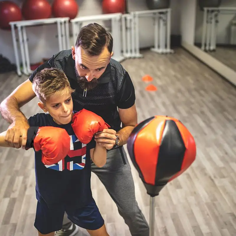 

Спортивный Боксерский набор для детей, перчатки с песком, боксерские груши с регулируемой высотой, P4R, 2019