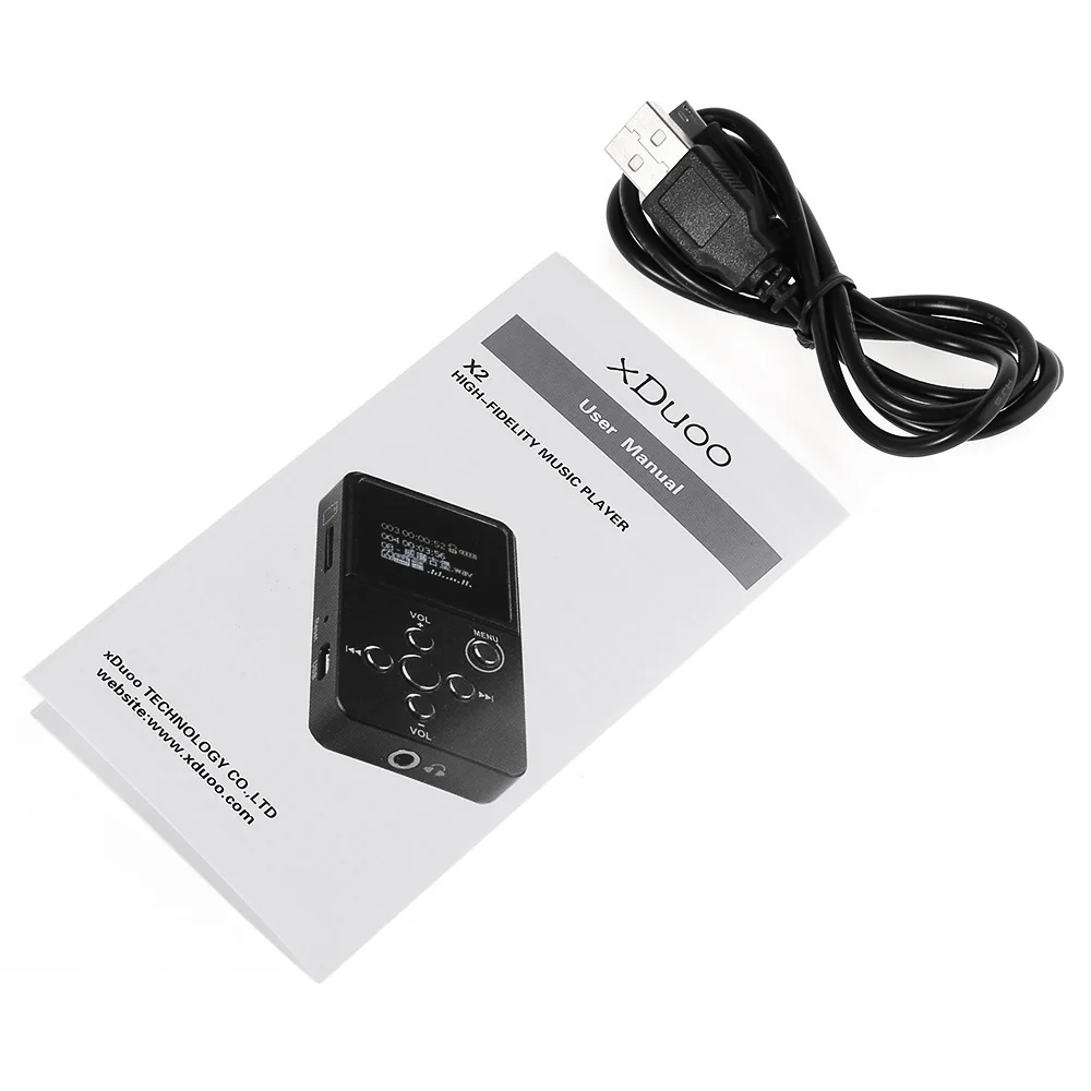 XDuoo X2 HiFi Цифровой аудио плеер MP3 MP4 с 0 96 дюймовым oled экраном TF слот для карт корпус
