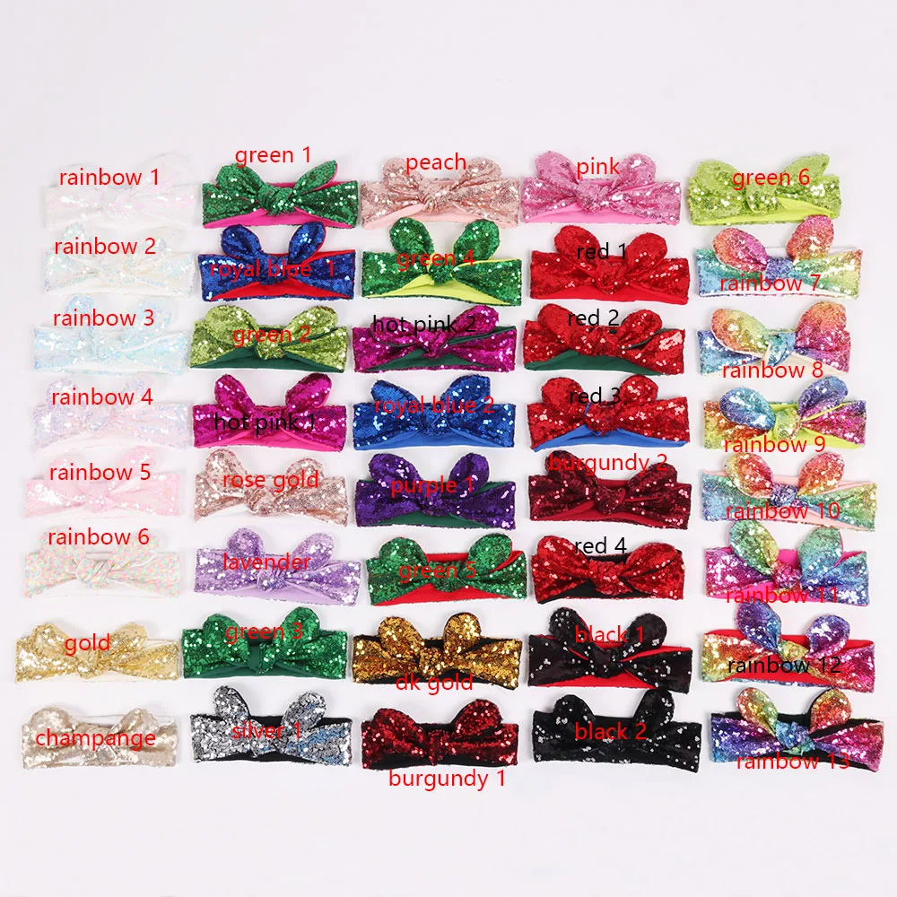 С пайетками для девочек Hheadbands Дети маленьких сверкающая блестка повязка волос