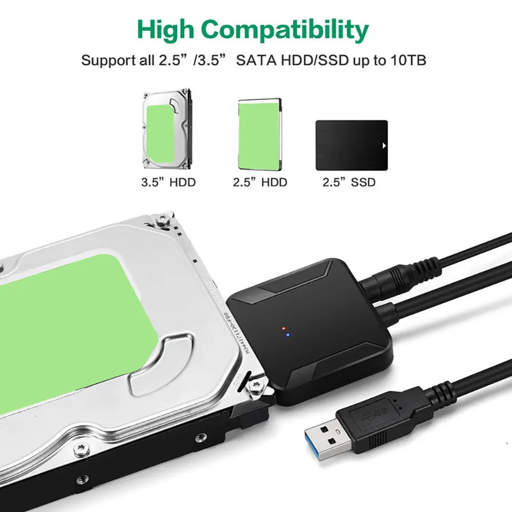 Кабель-переходник для жесткого диска SATA-USB 3 0 2 5/3 5 HDD SSD | Электроника
