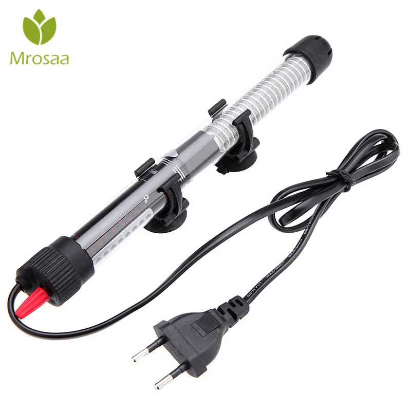 Mrosaa Best 220-240V Fish Tank Submersible Heater Aquarium Thermostat Temperature Control Tool Glass Heaters Sticker Rod EU Plug | Дом и сад