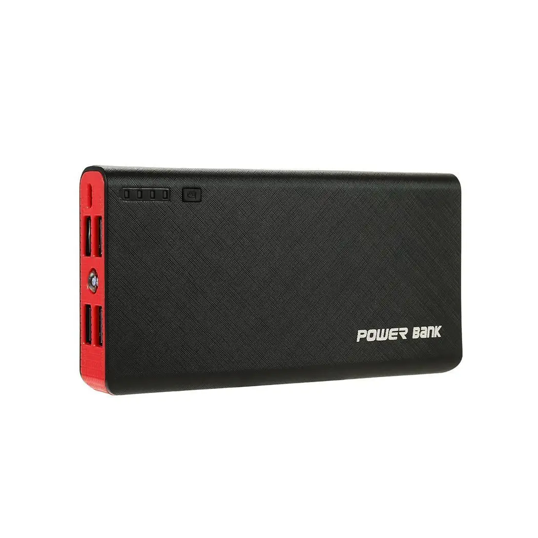 Прочный 4 usb порта мобильный Банк питания чехол (не включает аккумулятор) со