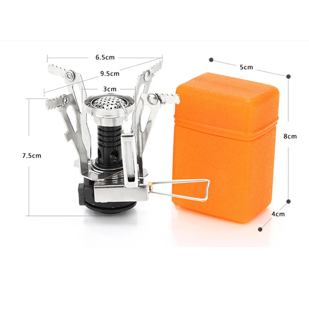 Складная газовая мини плита для кемпинга портативная печь приготовления пищи