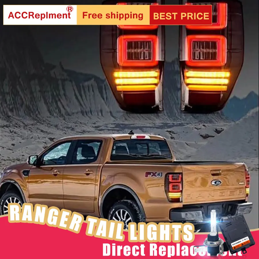 Новый светодиодный задний фонарь в сборе для Ford Ranger 2012-2019 стоп-сигнал DRL
