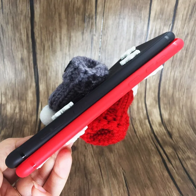 Christmas Hat Fluffy Case For Huawei Honor 7X 7 X Honor9 9 lite 10 Lovely Silicone Phone Cases On P Smart Cover Coque | Мобильные